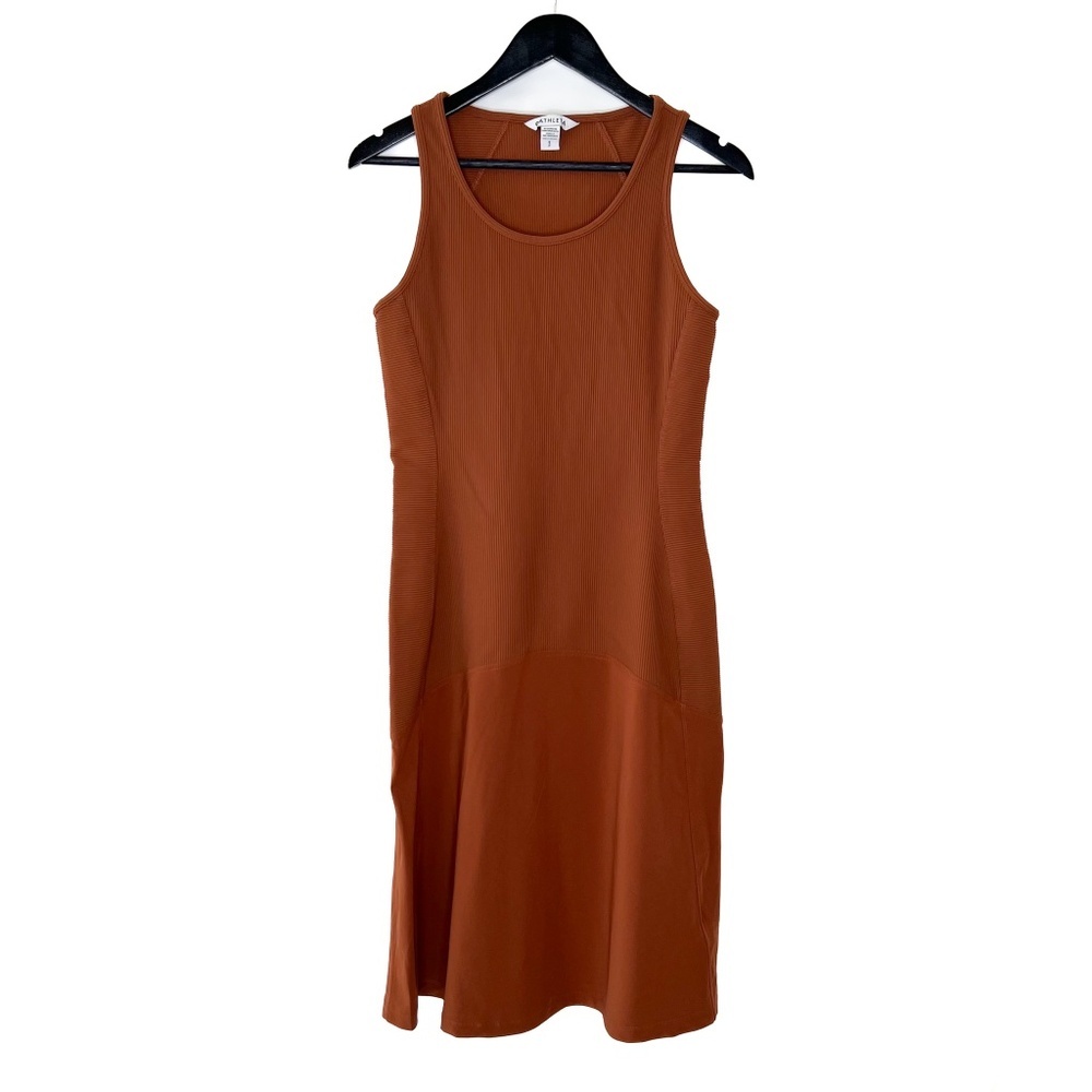 Athleta Sleeveless Rust Midi Dress